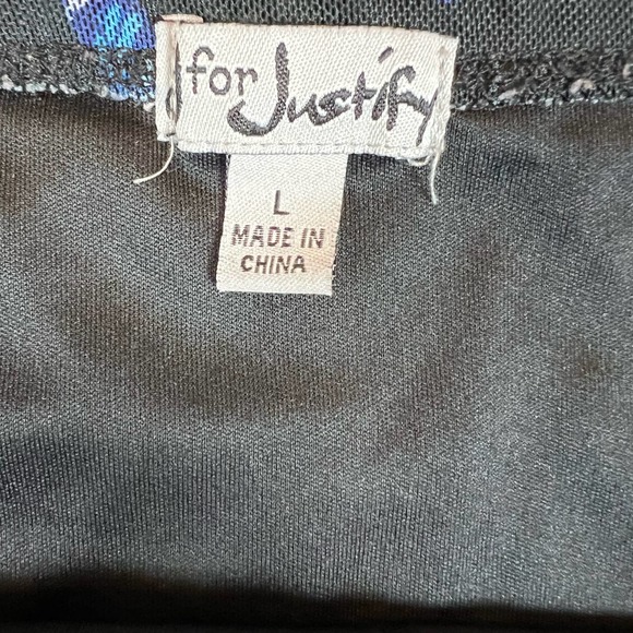 Y2K J For Justify Women's Black & Blue Butterfly Print Skirt Size Large Stretchy - Picture 6 of 8